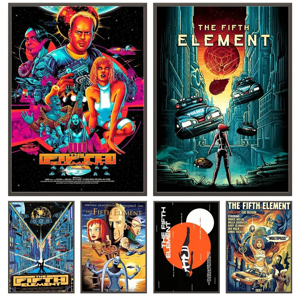movie The Fifth Element Poster Poster HD Waterproof Self Adhesive Wall Art Print Decor for Bedroom Living Room Gift