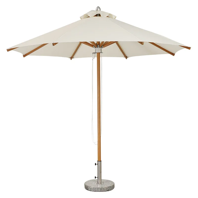 Outdoor Parasol Garden Central Column Round Beach Umbrella