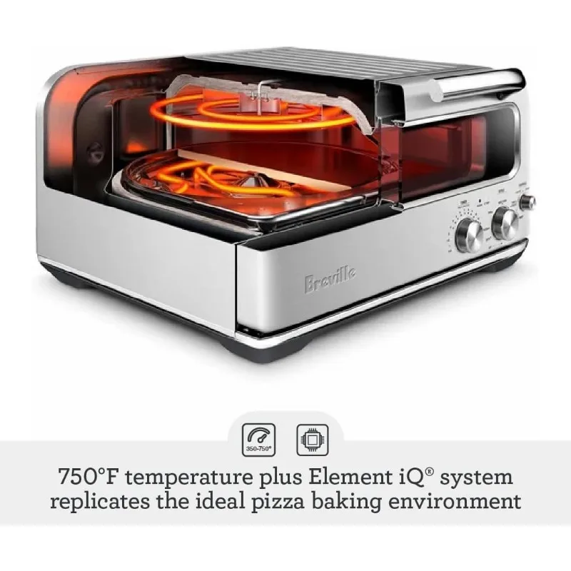 Breville el horno inteligente ®   Horno para pizza Pizzaiolo, BPZ820BSS, acero inoxidable cepillado