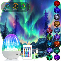 Dynamic Rotating Dinosaur Egg Mood Night Light, 13 Color Changing, USB Rechargeable Projector Lamp with Touch & Remote for Room