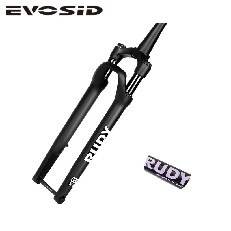 EVOSID 700C Gravel Air Suspension Fork Lockout Thru-Axle Disc Brake Ultra-Light Carbon Alloy Bike Front Fork