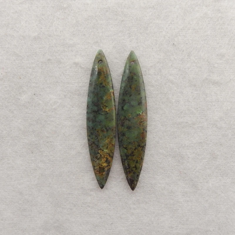 

B & F серьги ручной работы в форме маркизы 46x10x4 мм 5,5 г африканская бирюза натуральные камни полированные принадлежности для изготовления ювелирных изделий