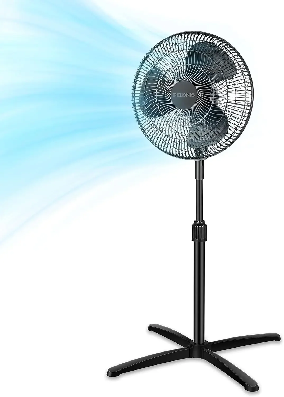 

NEW Fan Portable 16 Inch Pedestal Fan| 3-Speed| 90° Oscillation| Adjustable Height| Standing Floor Fan for living room USA