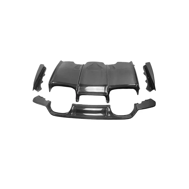 4PCS PSM Type Car Parts Carbon Fiber Rear Diffuser For BMW   F80/M3 F82 F83/M4 2014-2019