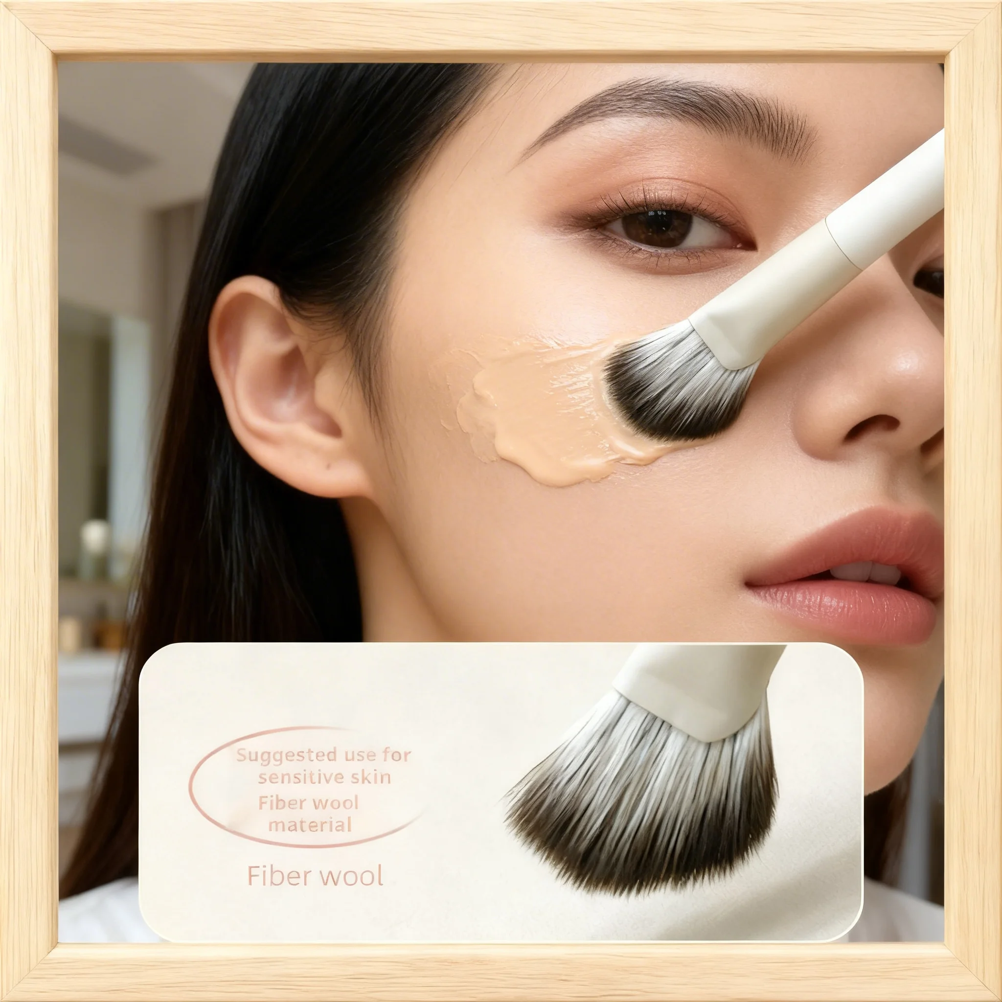 1/2/3PCS Half Fan-shaped Nose Shadow Brush Portable Angled Nose Contouring Highlighter Powder Brush Korean MakeUp Tools
