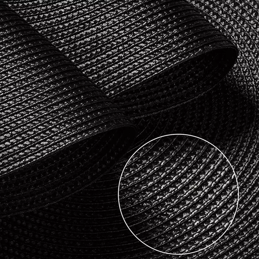 1/4/6PCS Christmas Black Placemats 15inch Round Woven Braided Placemats Table Mats For Kitchen Tables Non-Slip Gift Place Mats
