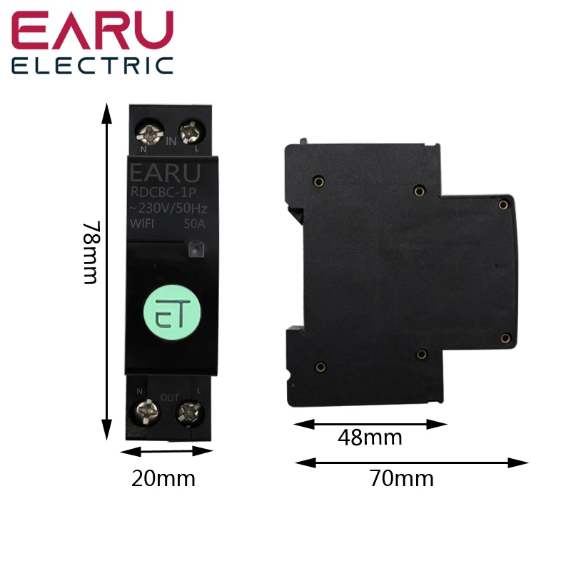 1P + N TUYA ZIGBEE WIFI Smart Circuit Breaker Switch Time Timer relรจ Switch Smart Home House telecomando vocale tramite Tuya APP