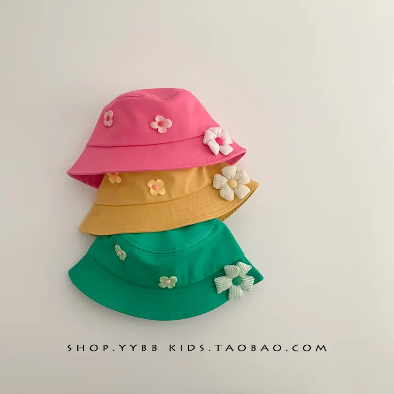 Spring and Autumn Flower Bucket Hat Cute Girl-Proof  Summer