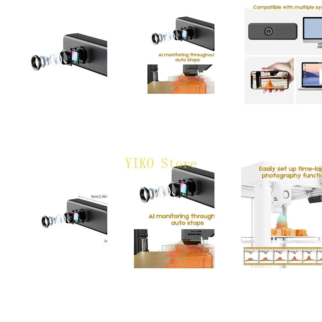 K32C Clear Imaging Camera for SK1 3D Printing Camera 1080P Monitors Easy to Use