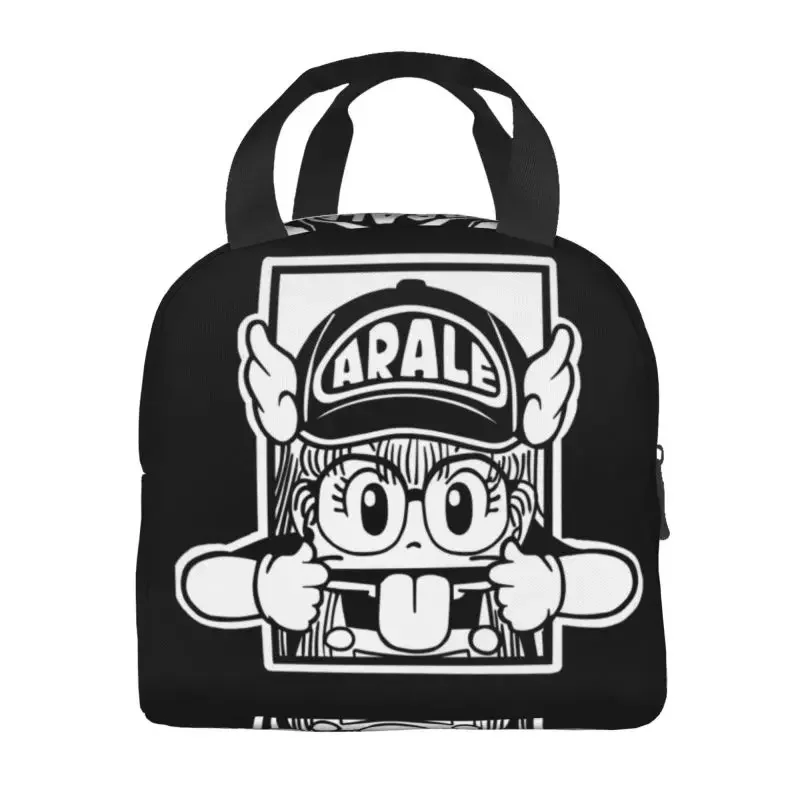 Arale Norimaki Anime Thermal Insulated Lunch Bags Women Dr. Slump Portable Lunch Container for School Office Outdoor Food Box