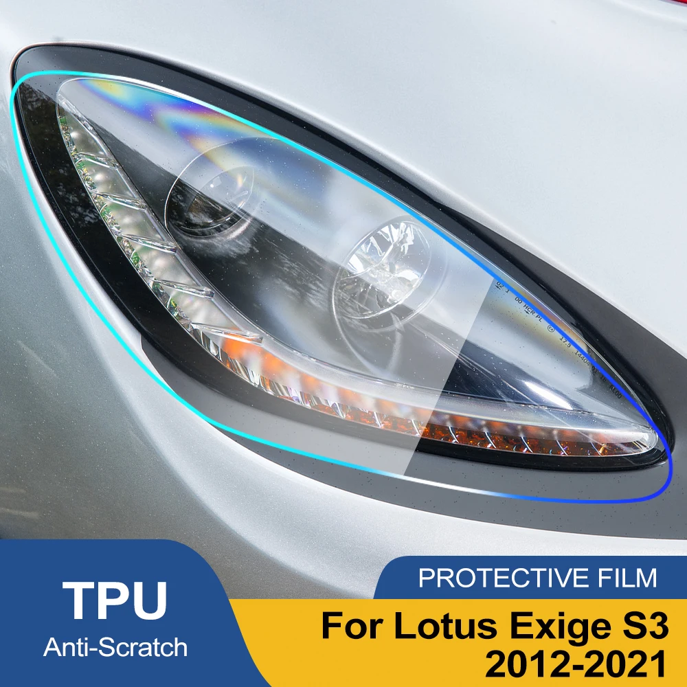 

Премиум-пленка TPU PPF для Lotus Exige S3 2012-2021, глянцевая, дымчато-черная, предварительно вырезанная, для защиты фар от царапин, комплект виниловой пленки