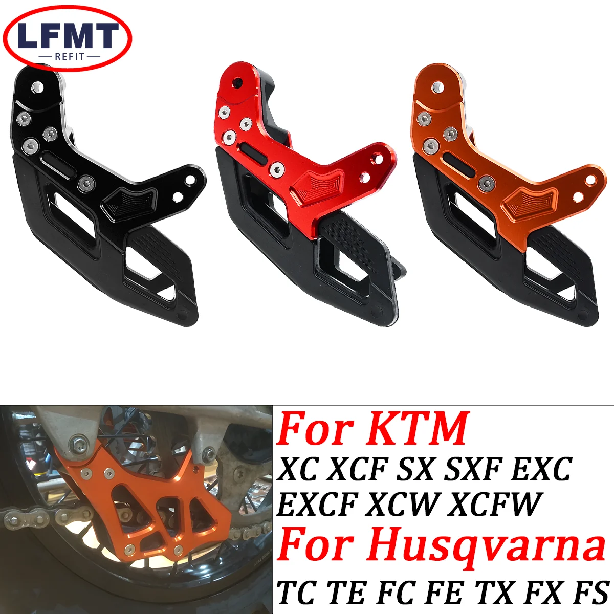 

Sprocket Chain Guide Guard For KTM EXC 300 EXC-F 350 SX 125 SX-F 450 XC XC-F 450 500 XCW TPI SD 6D 2008-2023 CNC Enduro R SMC