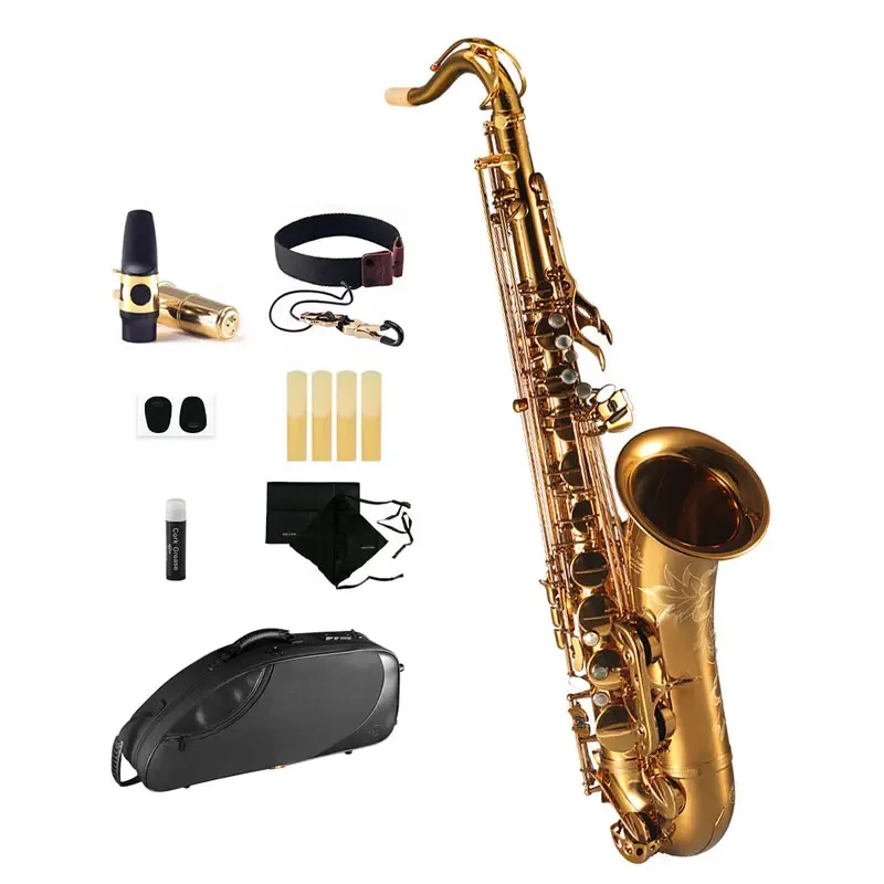 

Musical Instruments High F#Bb Key Golden Lacquer RST-9902 Tenor Saxophone