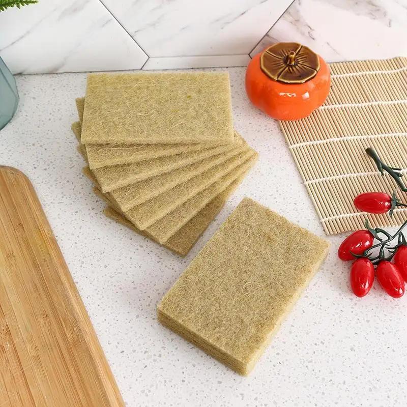 Coconut Fiber Scouring Pads NonWoven Multipack Eco Kitchen Cleaning Sponges for Cooking Utensils Reusable Solution 5/10pcs