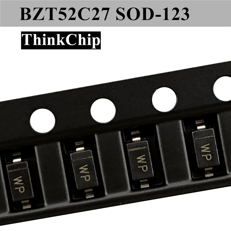

(100pcs) BZT52C27 SOD-123 SMD 1206 Voltage Stabilized Diode 27V Marking WP for Electronics Market Integrated Circuit