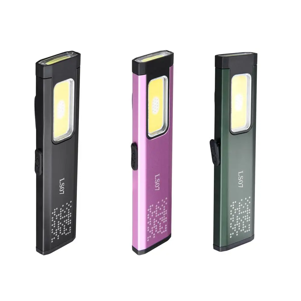 Senter Portabel Senter Saku Mini Senter LED Isi Ulang Lampu Tahan Air untuk Lampu Gantungan Kunci Darurat Berkemah