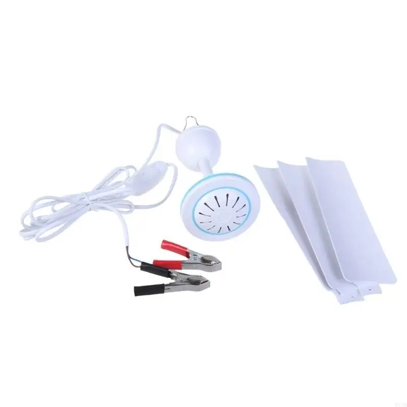 Portable Hanging Fan Gazebos Ceiling Fan 6W 12V Ceiling Fan with Switches Tent Fan 