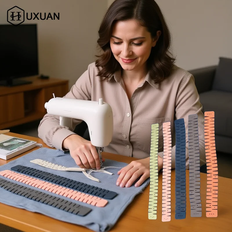 1pc Silicone Hemmer Flexible Sewing Tool Hem Ruler Sewing Auxiliary Tool With Marking Holes For Sewing Enthusiasts Gifts