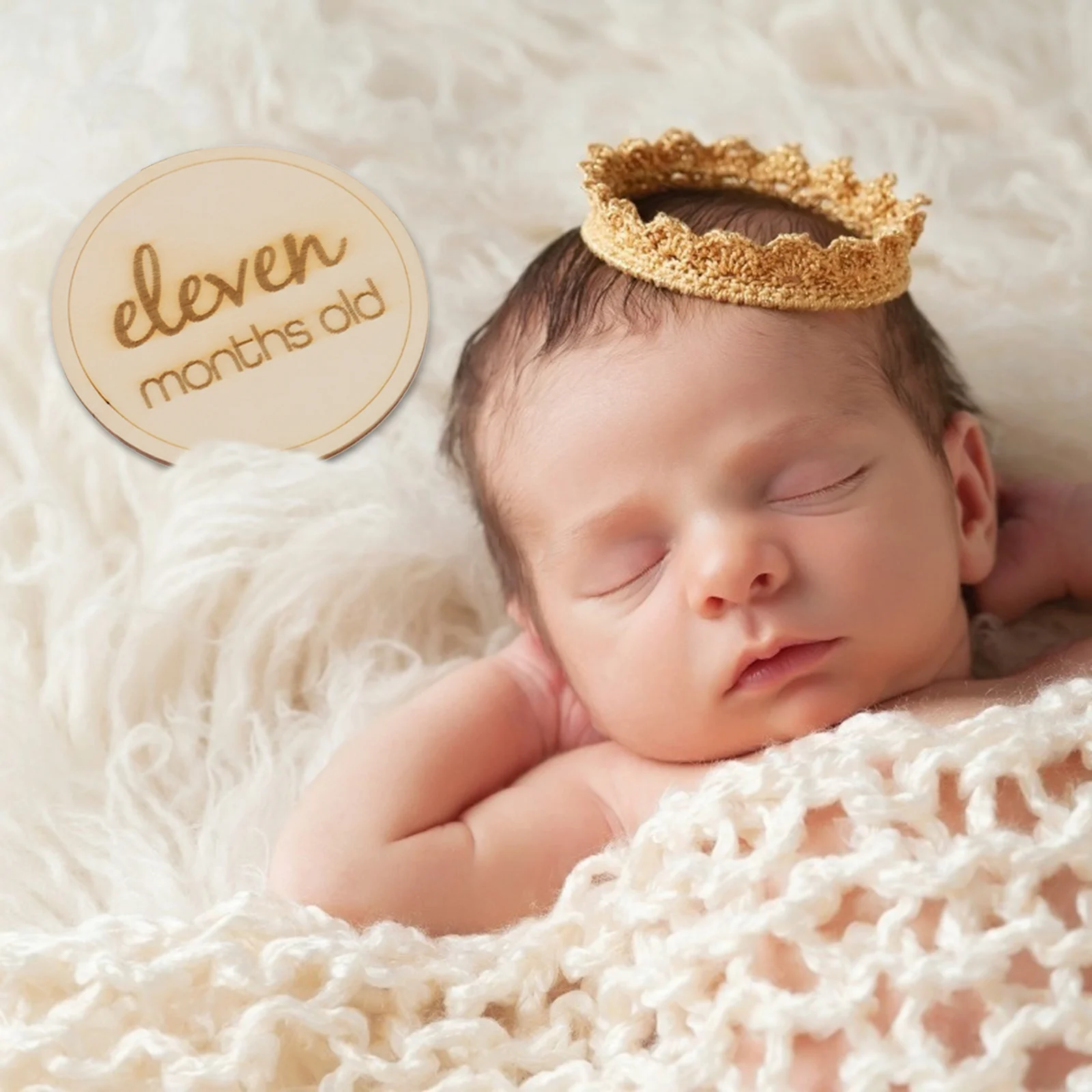 

12Pcs Commemorative Cards Wood Baby Monthly Milestone Photography Props Decor Birthday Milestone Cards Photography Prop