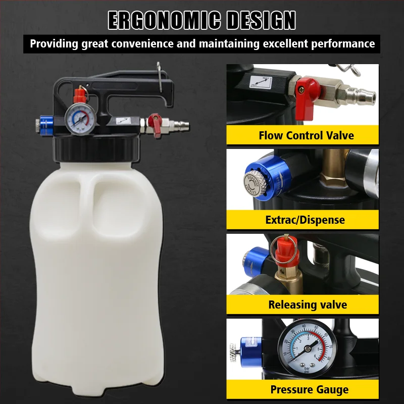 Pneumatic Transmission Oil Refilling Tool, Oil Refill Filling, ATF Adapters, 6L, 10LDispenser Pump Kit, Fluid Extractor Adaptor