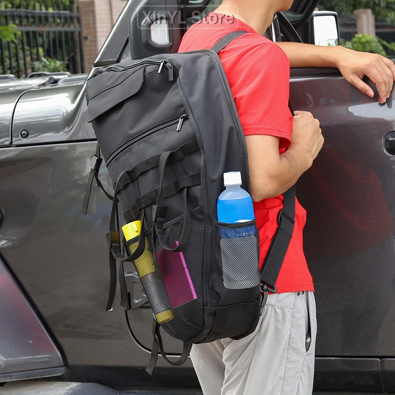 Car Trunk Side Door Roll Bar Storage Bag For Jeep Wrangler 4-Door JK JL Tool Bags Multi-Pockets Cargo Organizers Accessories