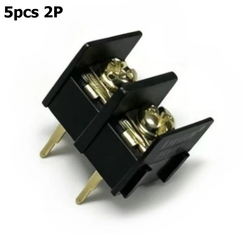 EX1000 - 10.0MM black grille type PCB terminal with gold pins, pin spacing 10MM, 2P - 4P, for high current applications