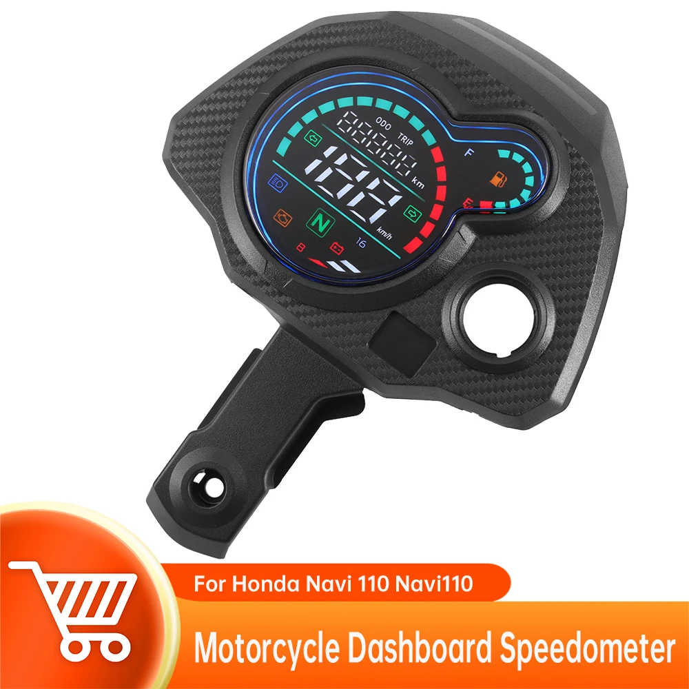 Motorcycle Instrument Assembly Speedometer Tachometer Odometer  Digital Dashboard For Honda Navi 110 Navi110 With bracket