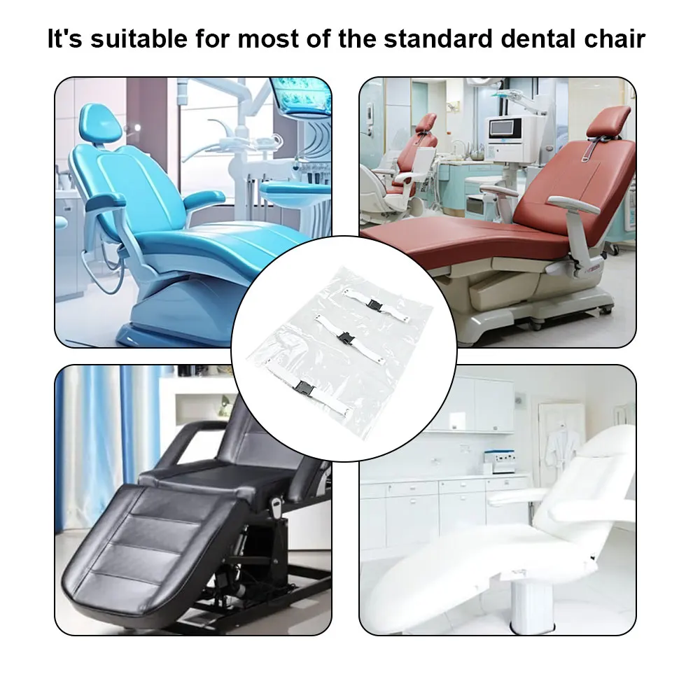 1pcs Transparent Dental Chair Foot Cover Pad PU Waterproof Dustproof Protector Dental Seat Unit Protective Sleeve Plastic Cover