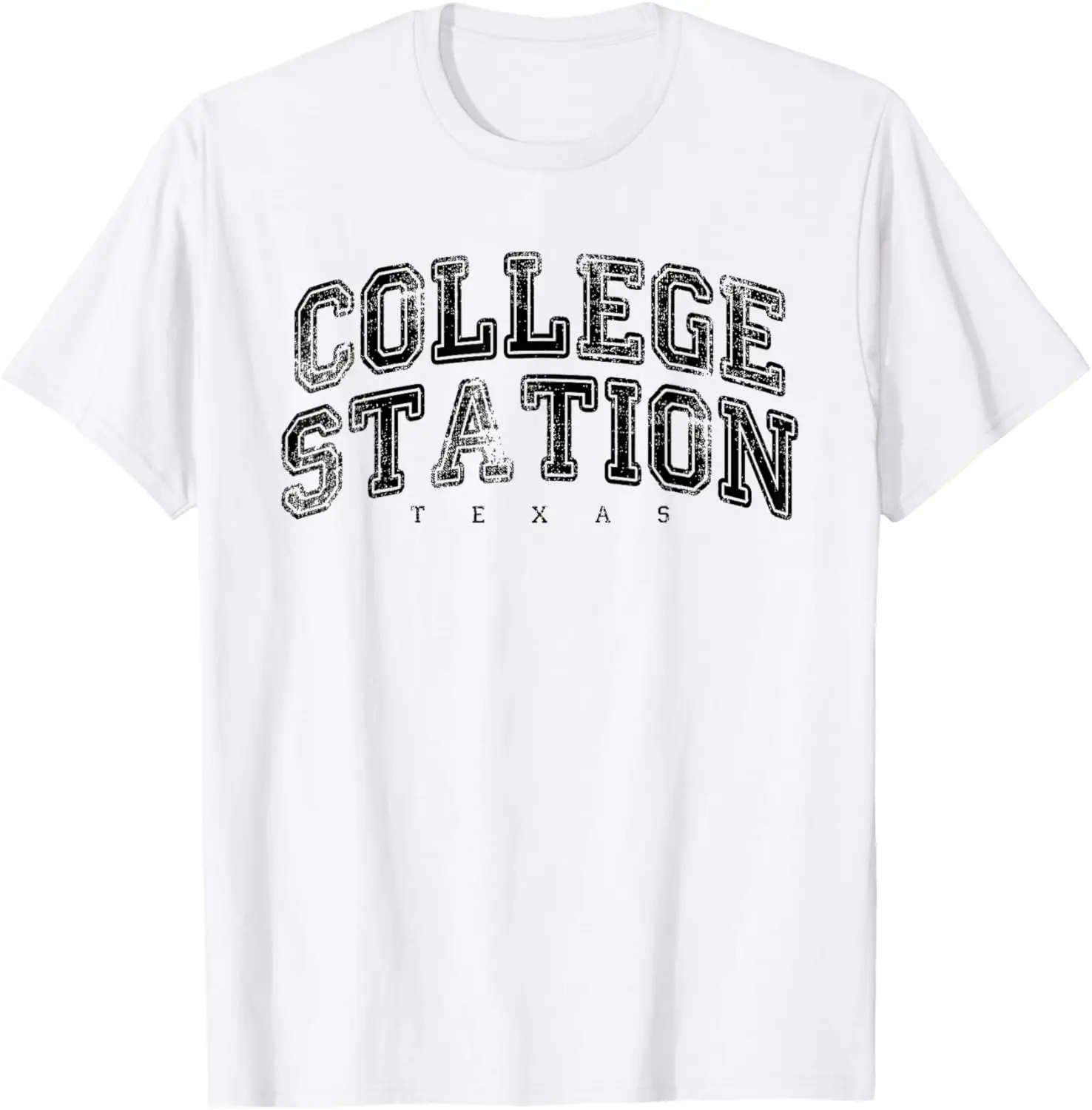 

Футболка для путешествий в стиле ретро со штатом города США в стиле колледжа Техас