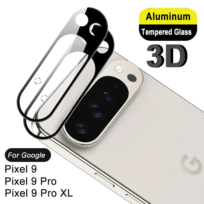 Für Google Pixel 9 Pro XL Objektiv abdeckung Schutz glas für Google Pixel9 9pro xl 9Proxl schwarz Aluminium Rückfahr kamera Objektivs chutz