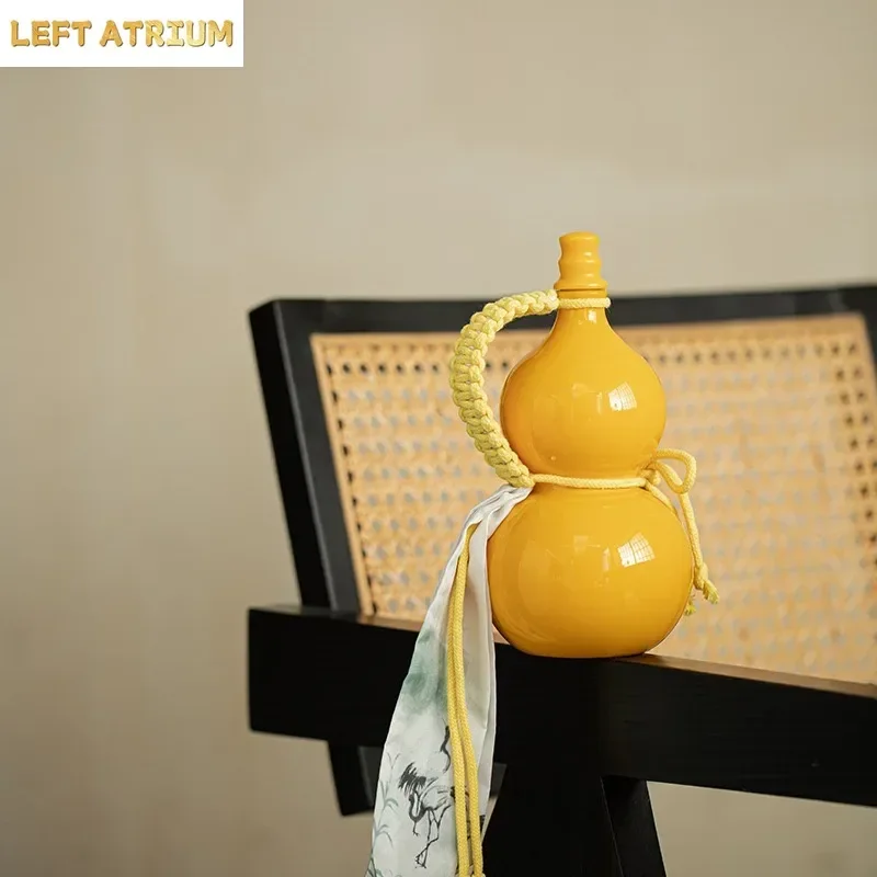 Original National Martial Arts Gourd Tea Bottle Glass Teapot Portable Outdoor Travel Wine and Tea Dual-purpose Kung Fu Tea Set