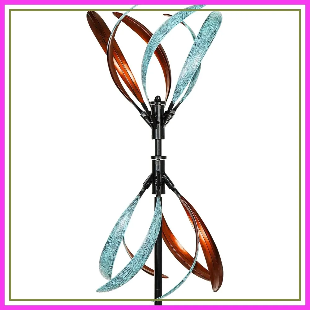 

Large Metal Wind Spinner for Yard, 70.5" Outdoor Garden Stake Decor