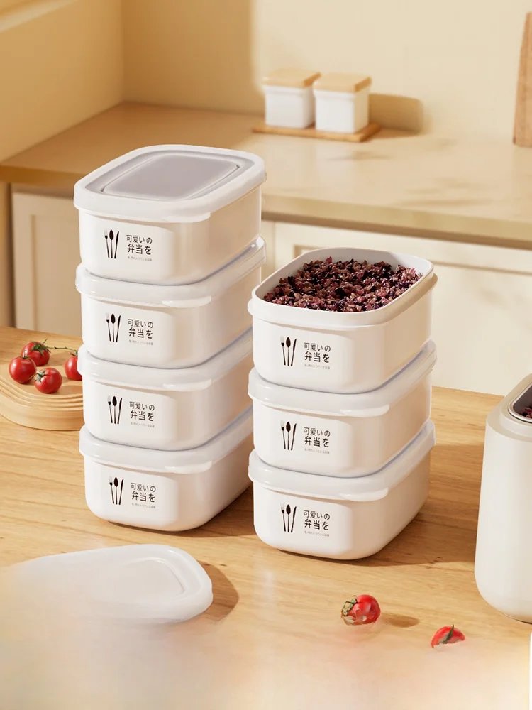 

Food ade Rice Bowl Portion Control Box Quinoa Brown Rice Meal Prep Container Microwave Oven Se Fat Reduction Diet