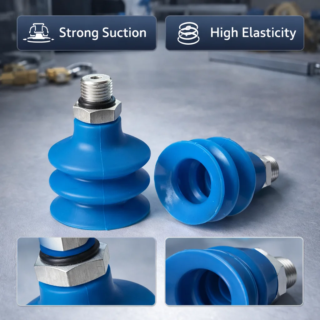 10PCS FG Series Pneumatic Vacuum Sucker with Fittings M5/G1/8 /G1/4 Silicone Suction Cup Injection Molding Machine Accessories