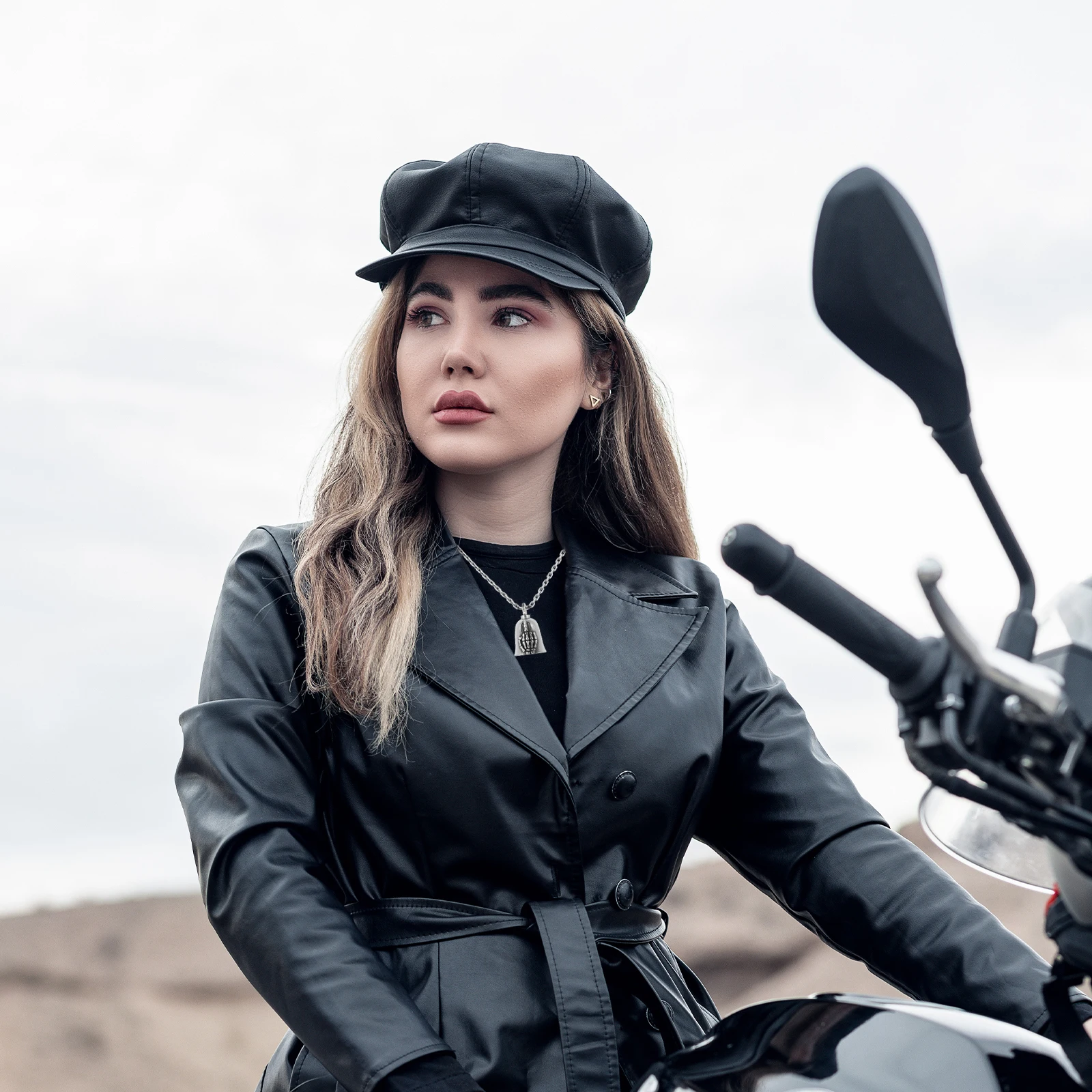 

Motorcycle Bell Pendant Small Titanium Steel DIY Necklace Accessories Jewelry Making Charms Durable Smooth Surface