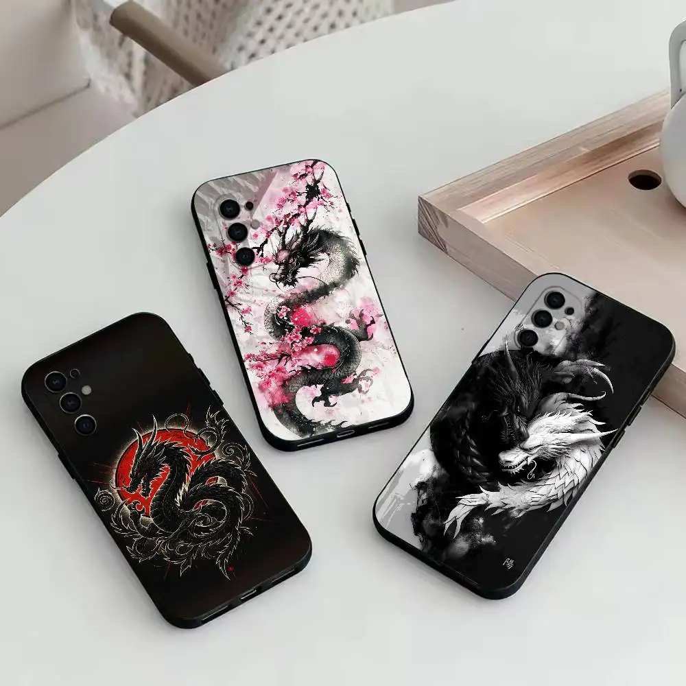 

Yin Yang D-Dragon Collection Phone Case Black Silicone Soft For Samsung S25,S24,S21,S22,S23,S30,Ultra,S20,Plus,Fe,Lite