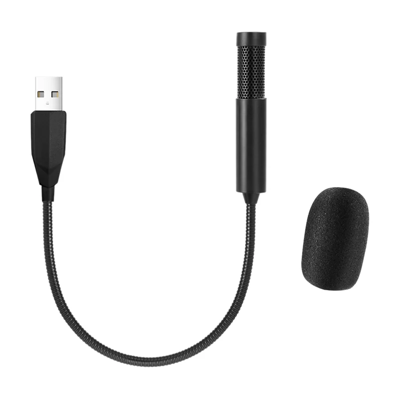 Microfono per computer USB Mini microfono portatile Microfono capacitivo cablato Microfono Karaoke per PC portatile Facile da usare