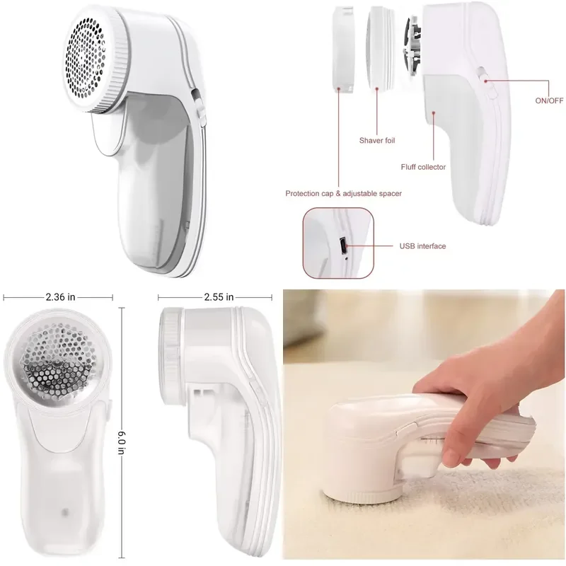 Electric Fabric Shaver Lint Remover Fuzz Ball Trimmer for Clothes Sweater Pill Remover Portable Rechargeable Garment Care