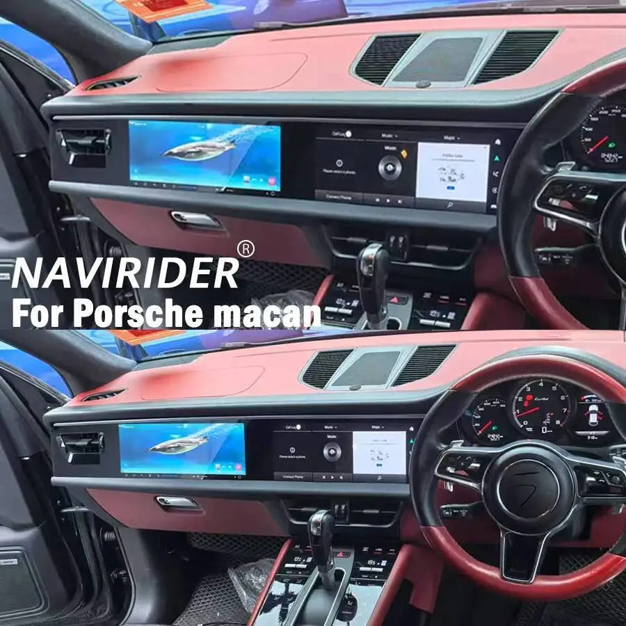 

12G + 256 ГБ RHD двойной экран Android CarPlay для Porsche Macan 2011-2017 2din автомобильный GPS 12,3-дюймовый мультимедийный видеорадио головное устройство