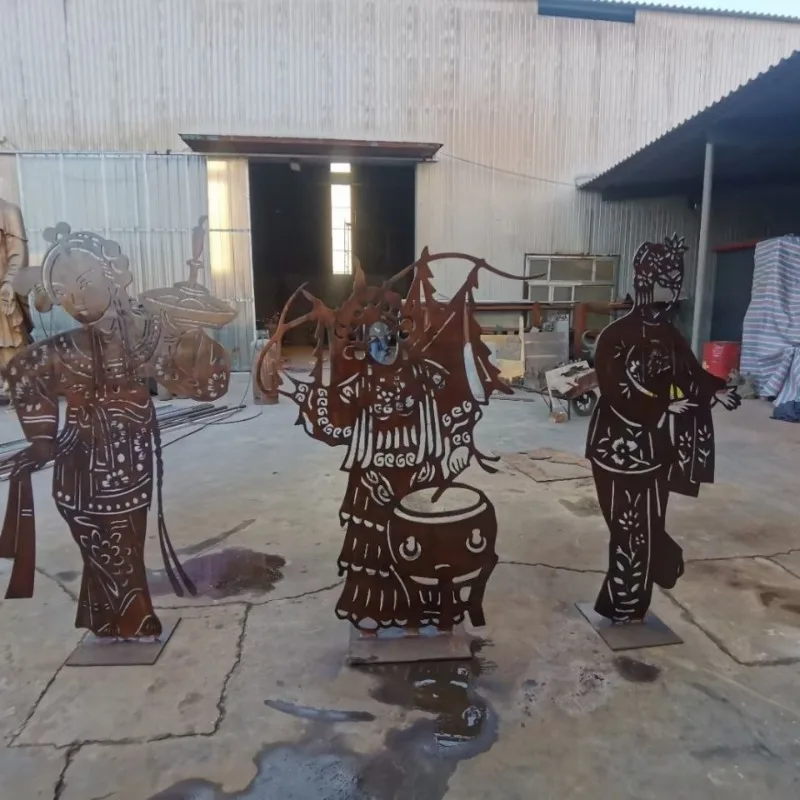 

Folklore copper shadow puppet culture bronze sculpture copper shadow puppet portrait production