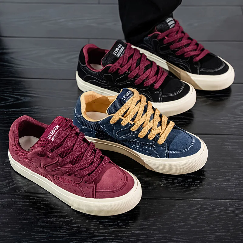 2025 Viral Men’s Fashion Shoes– Trendy Sneakers, Hong Kong Style， Chunky Sole, Height Boost, Breathable & Comfy, Casual Streetwe