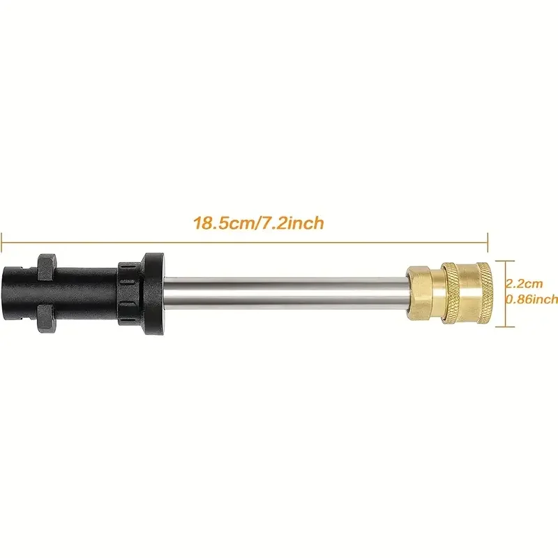 Karcher K2-K7 spray gun extension rod, bayonet part, 1/4 inch quick connect pressure cleaning adapter with replaceable nozzle