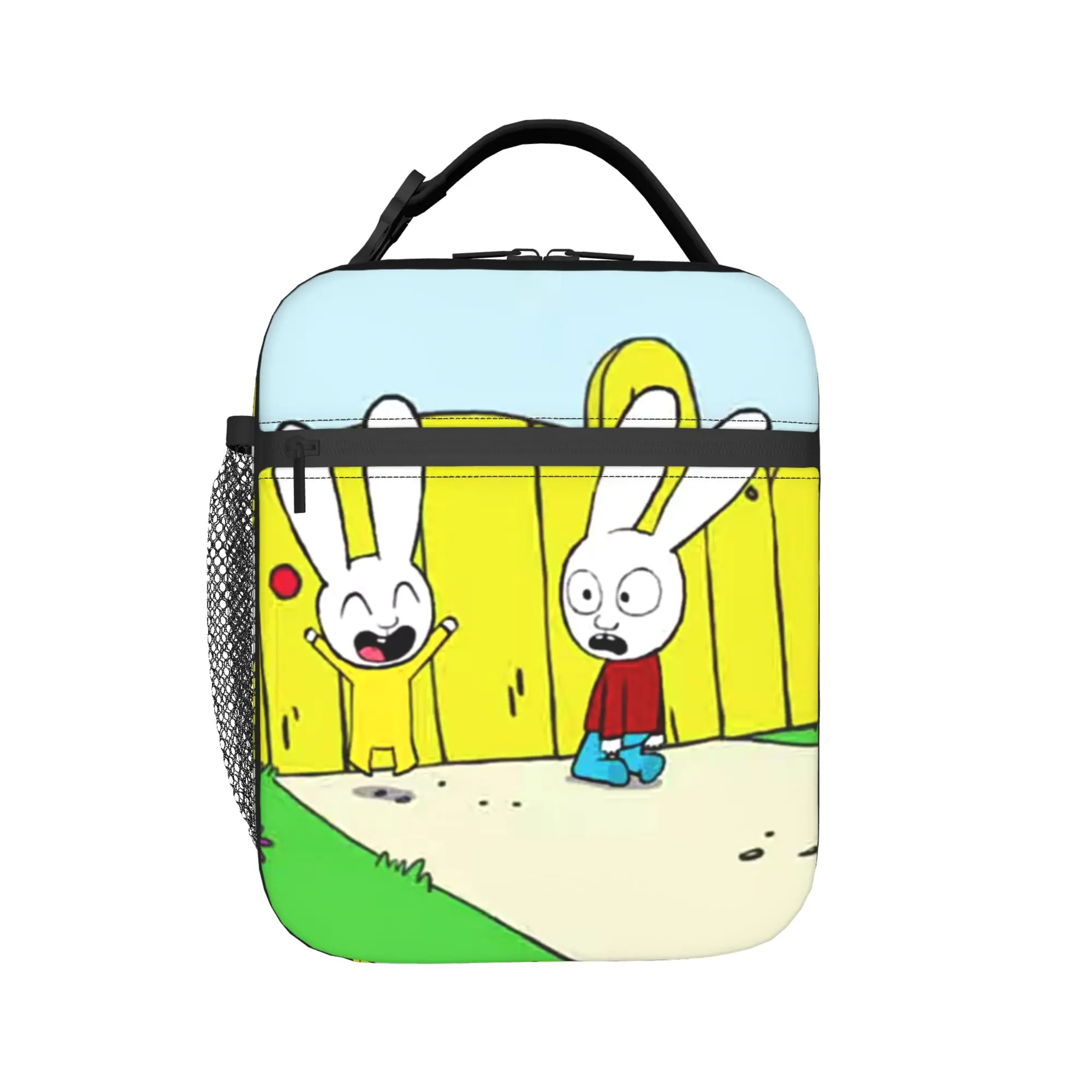 Simons Super Rabbit  Bunny Cartoon Insulated Lunch Bag Cooler Bag Reusable,Lunch Container  Large Tote Lunch Box Food Bag