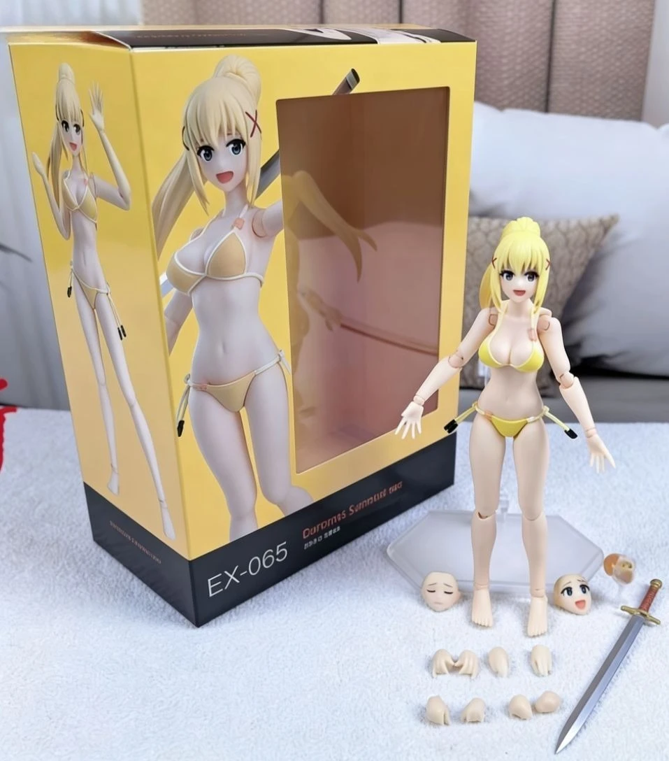 

In-stock GSC Figma EX065 Konosuba Darkness Swimsuit Version 1/12 Articulated Figure Model Collectible Gift