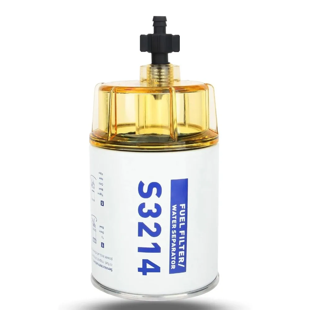 S3214  outboard engine fuel water separator filter, compatible with series spin-on filters, replaces B32014 18-7941