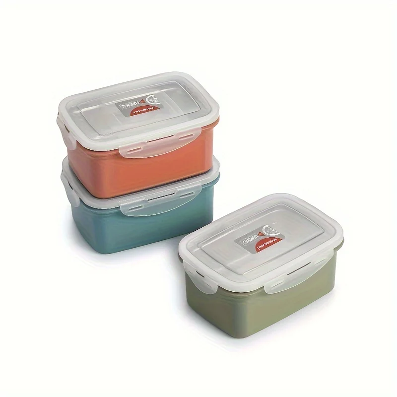 

304 Stainless Steel Inner Sealed Bento Box, Heat-resistant Lunch Box, Suitable for Office, School, Picnic, and More.(1100ml capa