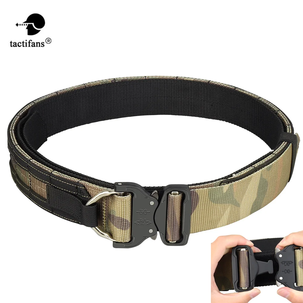 

Gunfighter Tactical Combat Belt Quick Release Metal Buckle MOLLE Webbing CS Outdoor Hunting Vest Accessories
