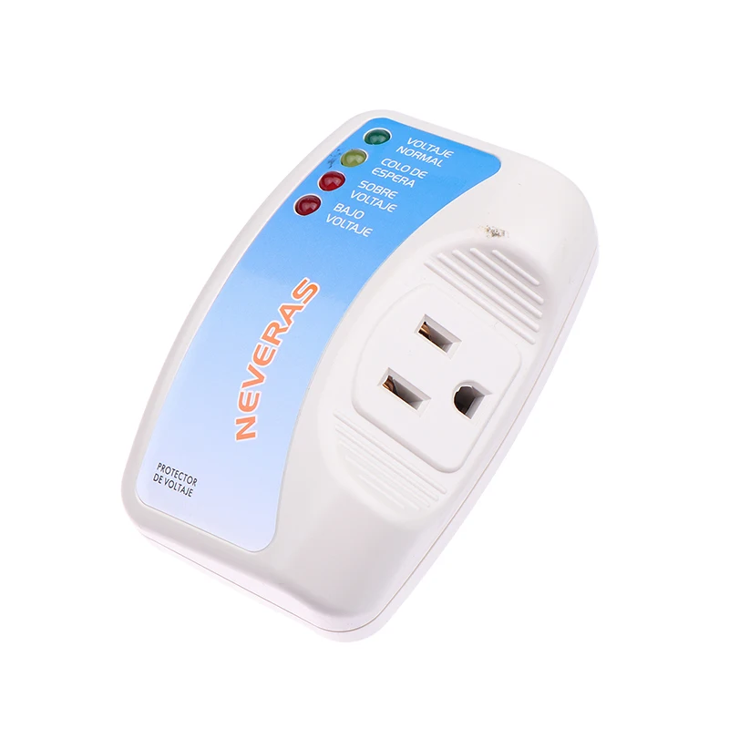 Protector de voltaje de salida única, Protector contra sobretensiones enchufable para electrodomésticos, supresor de energía de montaje en pared para TV/PC/refrigerador