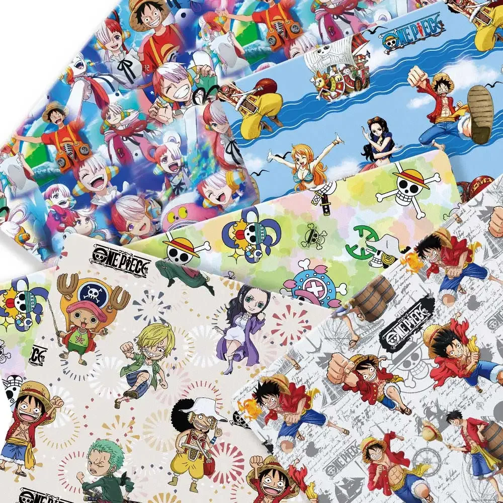 Een Stuk Anime randapparatuur Stof 140*50 cm DIY Naaien Patchwork Quilten Baby Jurk Bedrukte Stof Stof Naaien Kinderen