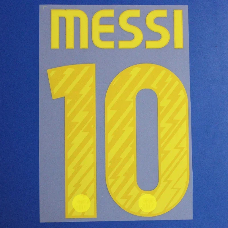 Super A Retro 2010 2011 messi10 xavi A.INIESTA Barce number font print, Hot stamping patches badges